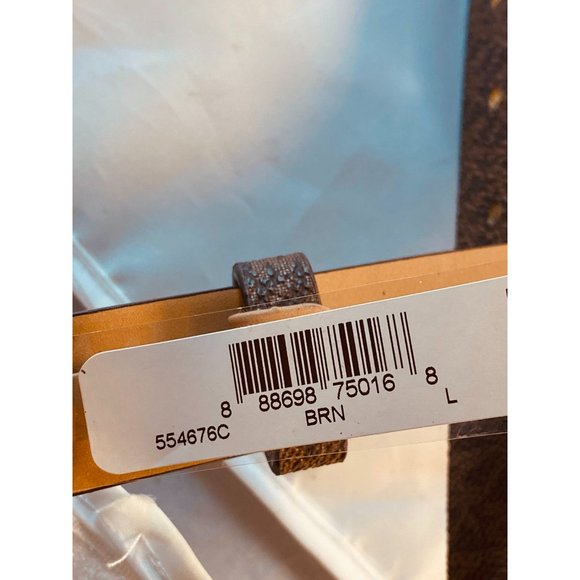 NWOT MICHAEL KORS Women’s MK Signature Brown Belt Sz L main image 7